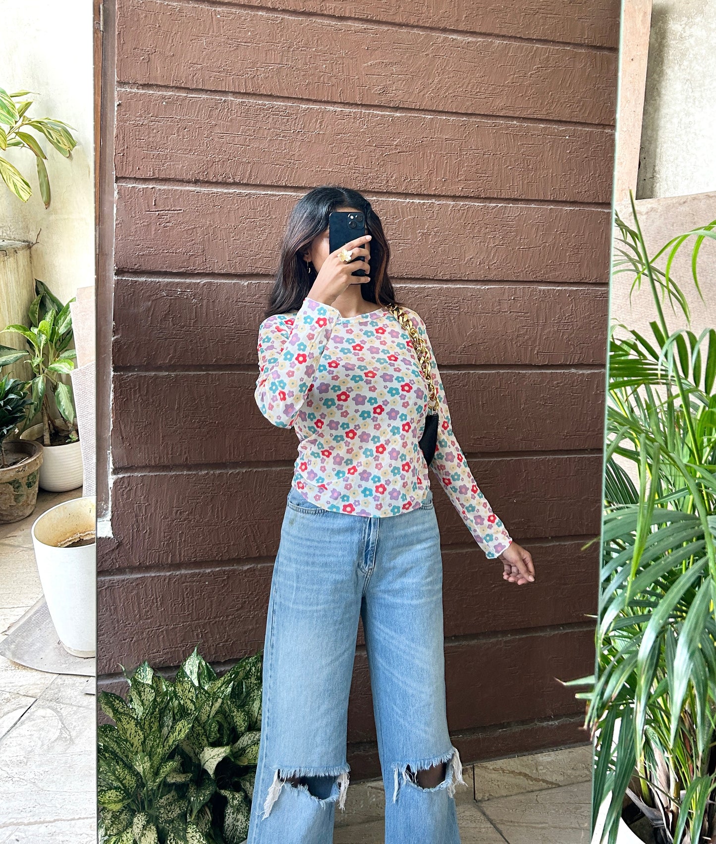Floral Mesh Top 🌷