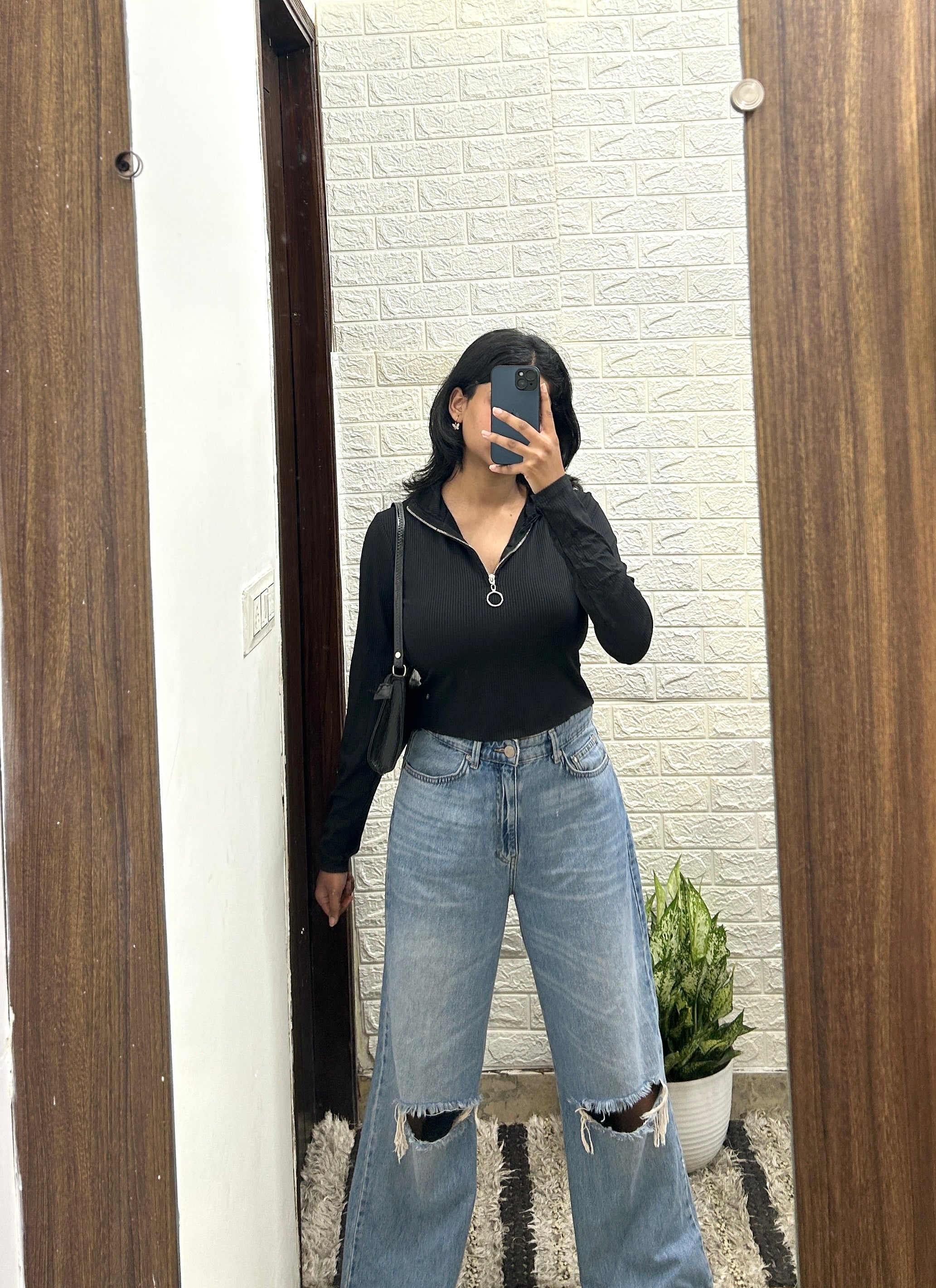 Black Zipper Top❤️