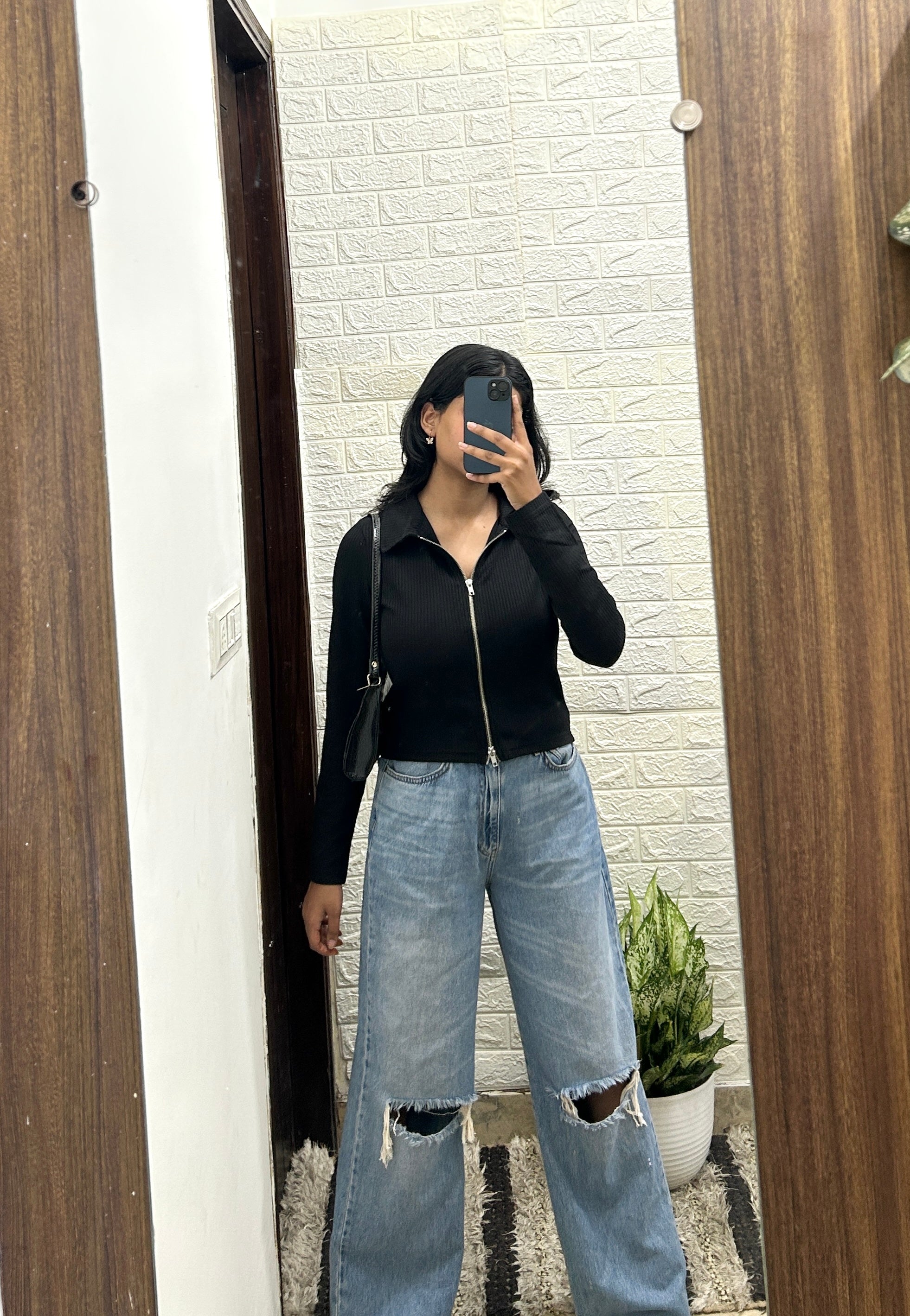 Black zipper top❤️