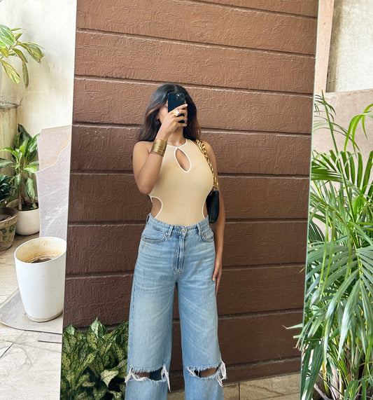 Cutout bodysuit 🤎