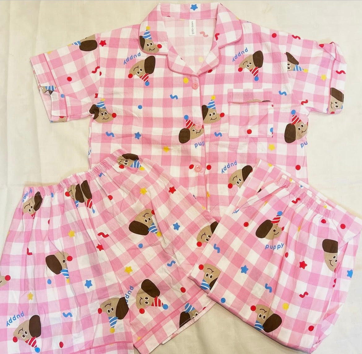 Pink Teddy Nightwear (3 piece )