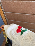 Off White Cherry Cardigan 🍒