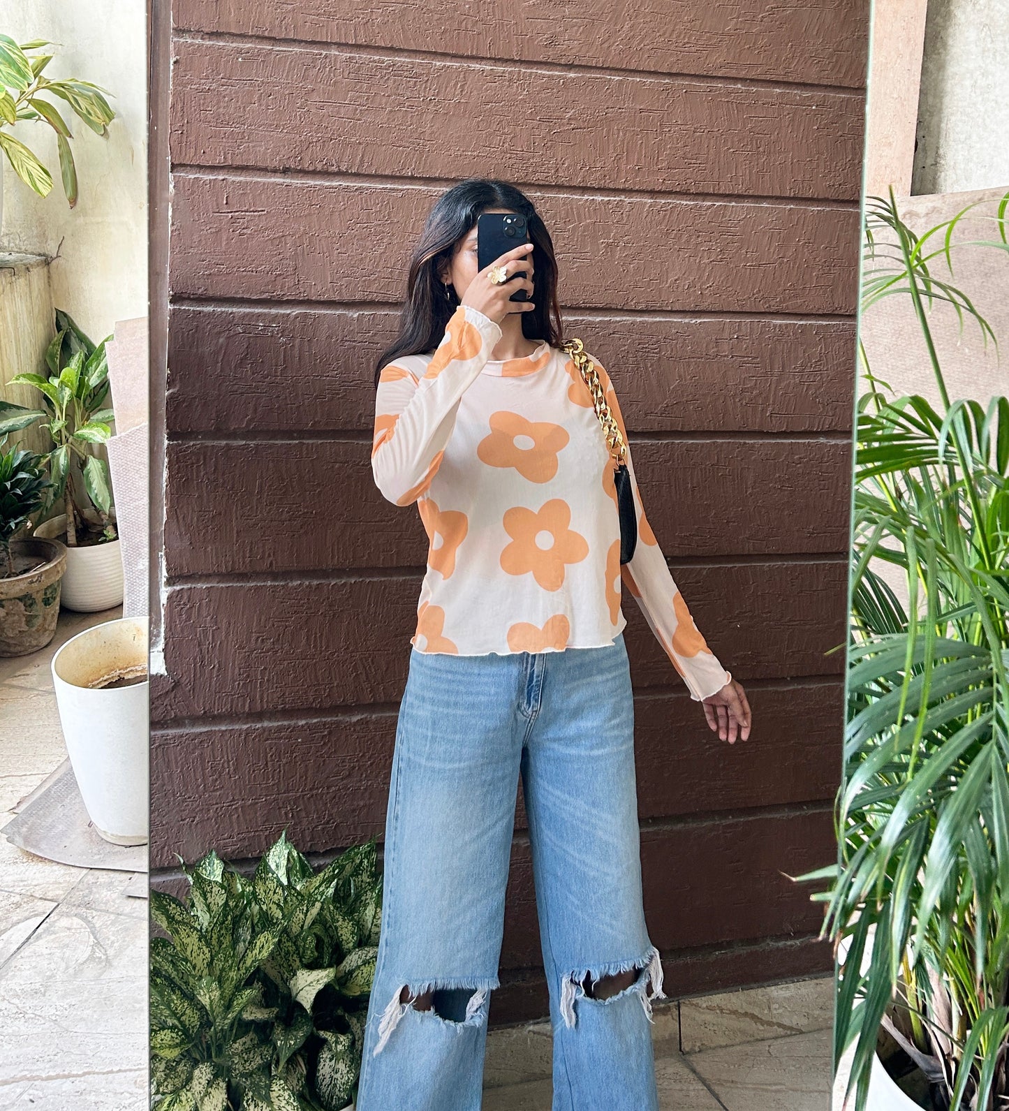 Cutie mesh top 🧡