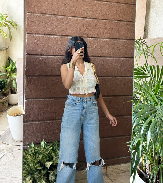 Collar Neck Top 💙