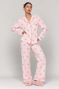 Pink Bow full sleeve nightsuit