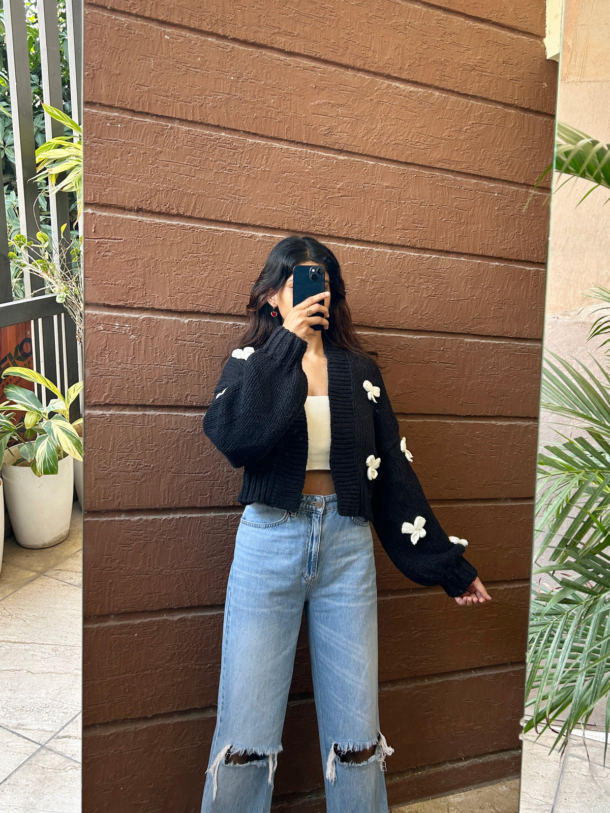 Black Bow Cardigan