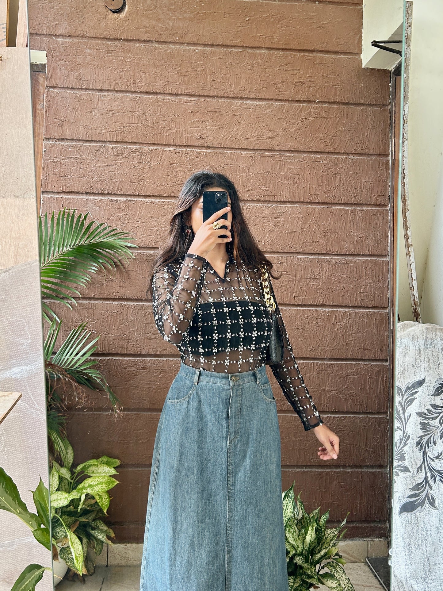 Embellished top 🖤