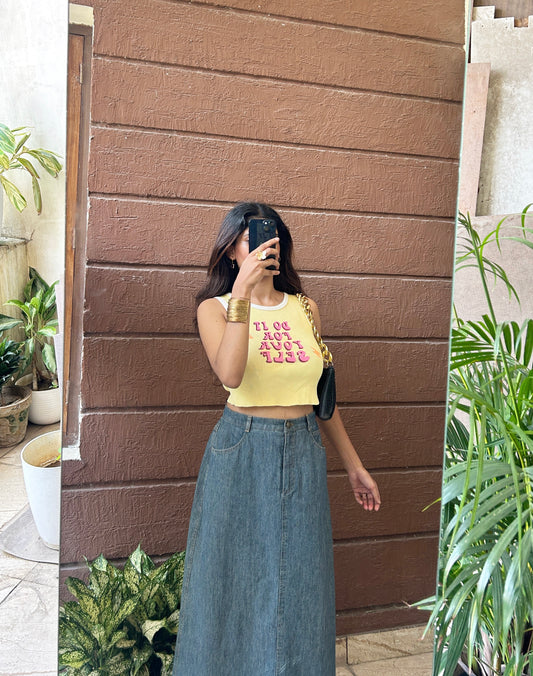 Butter yellow tank top