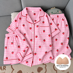 Padded Strawberry Nightsuit (3pc)