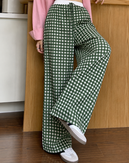 Green gingham Trousers