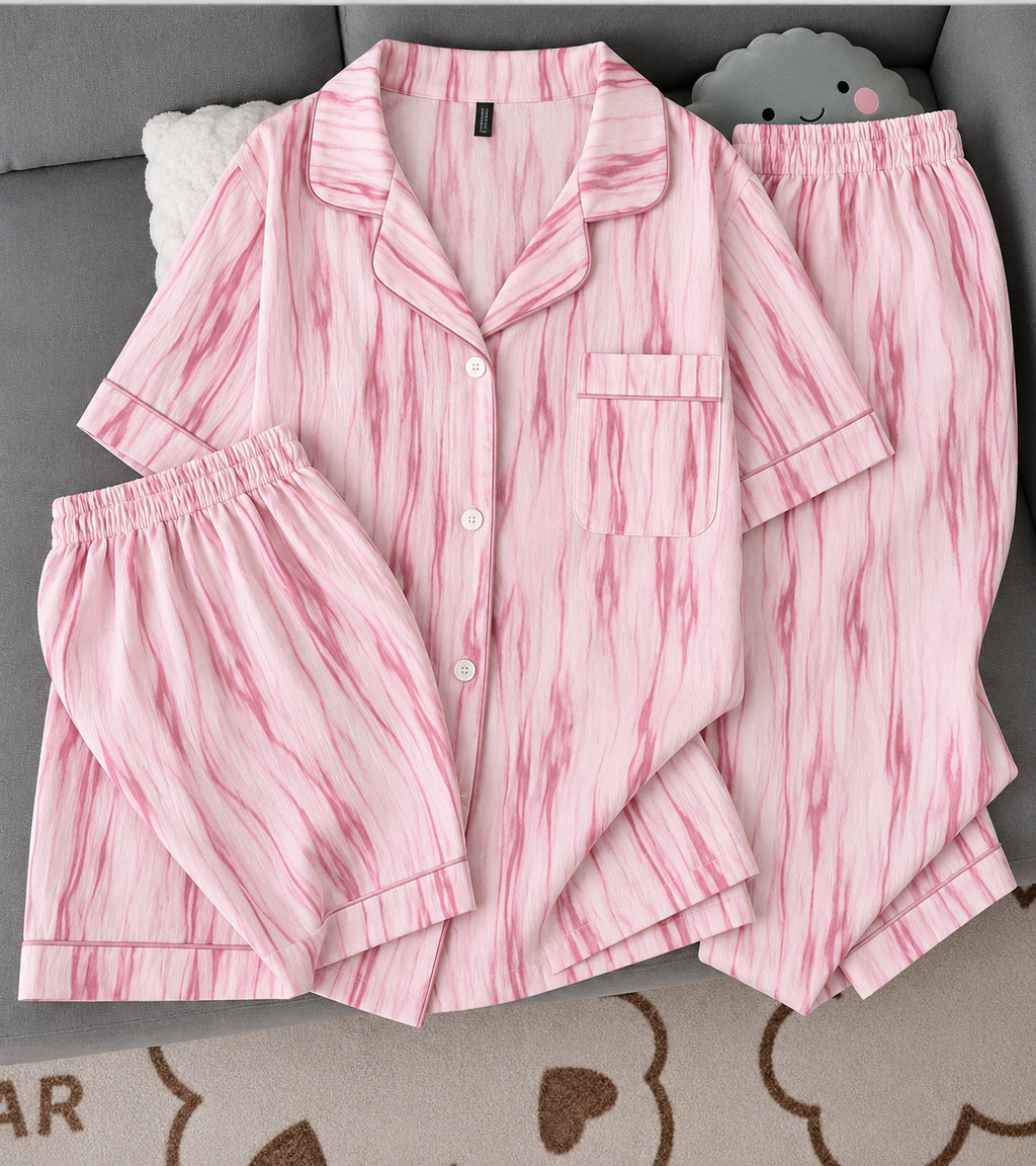 Pink Nightsuit (3pc)
