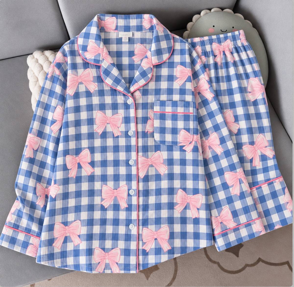 Blue Bow Nightsuit