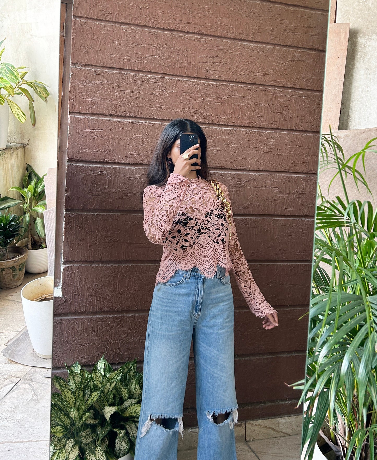 Baby Pink lace Top