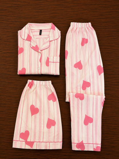 Hearts Nightsuit (3pc)
