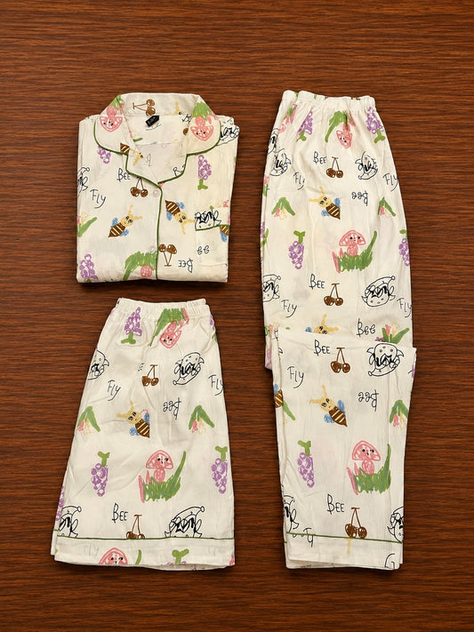Printed Nightsuit(3pc)