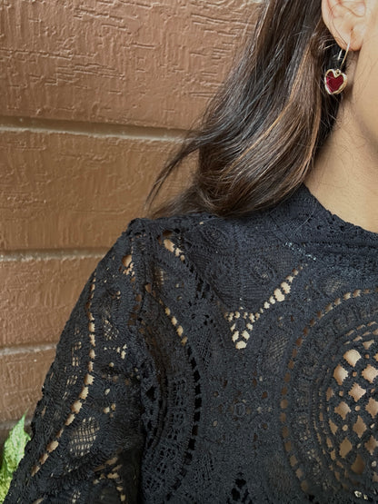 Black lace top