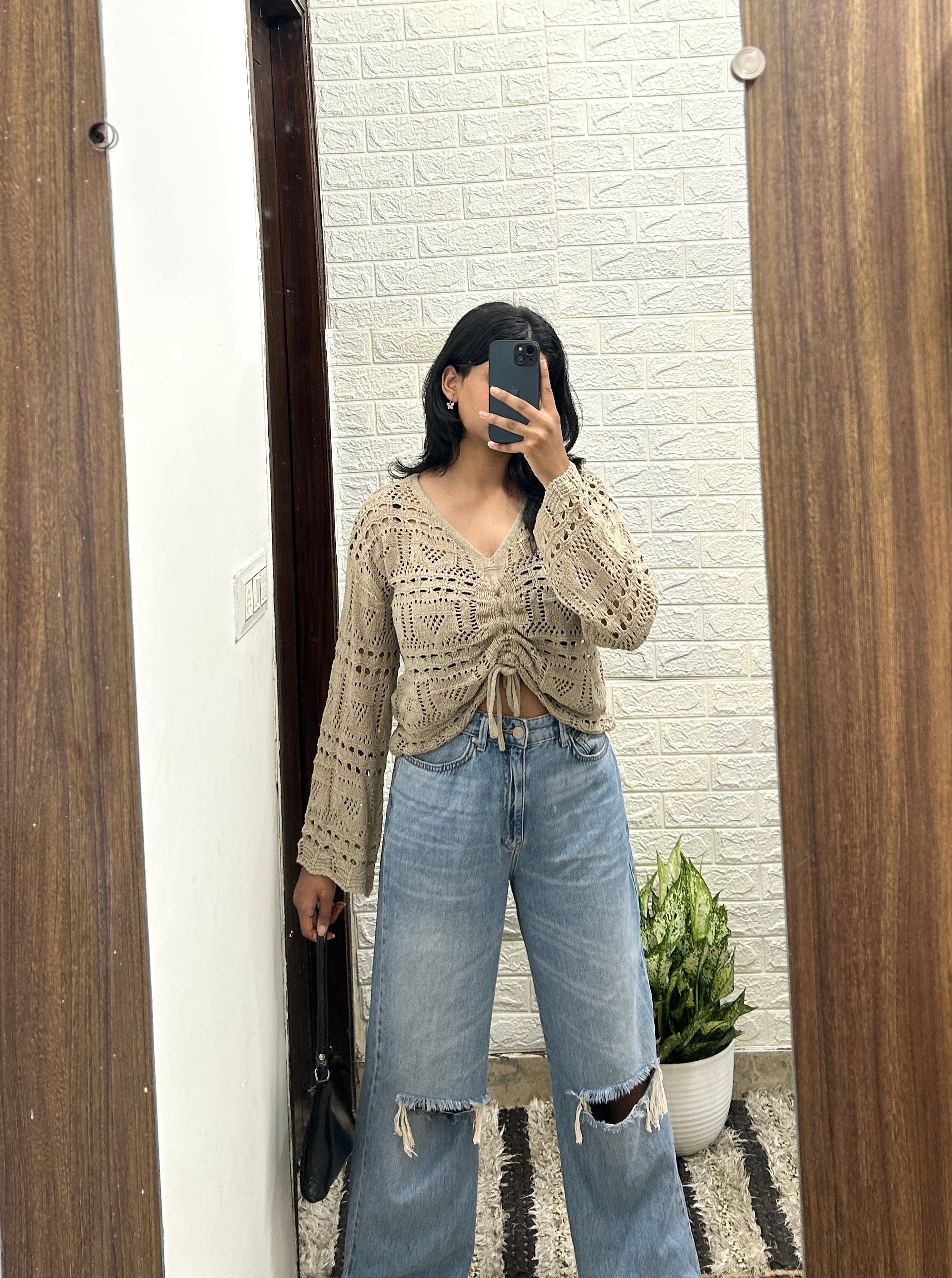 Beige crochet top❤️