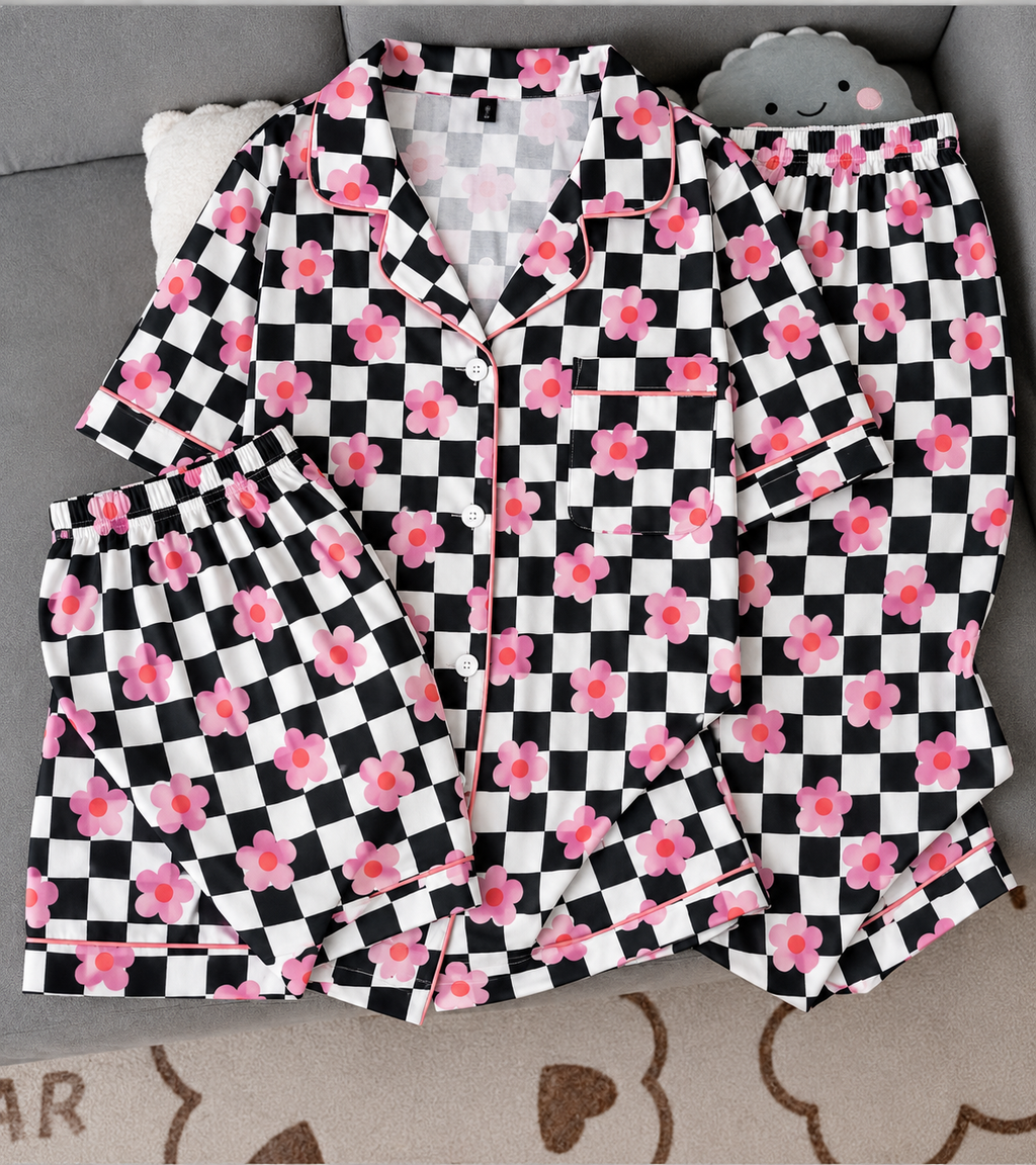 Floral Nightsuit (3pc)