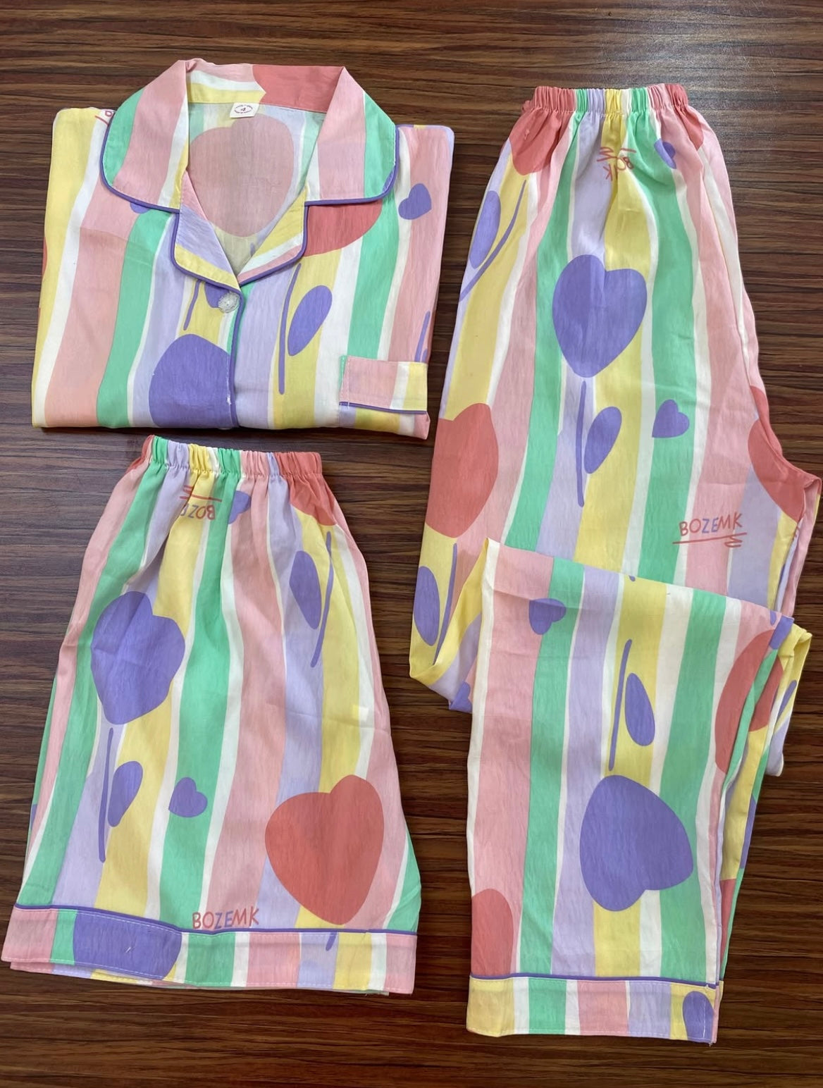 Hearts Nightsuit (3pc)