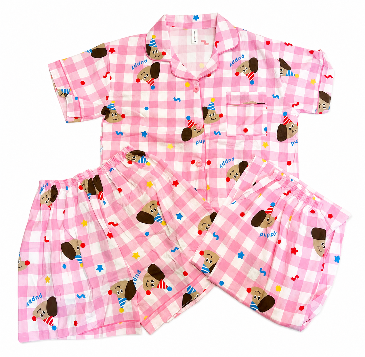 Pink Teddy Nightwear (3 piece )