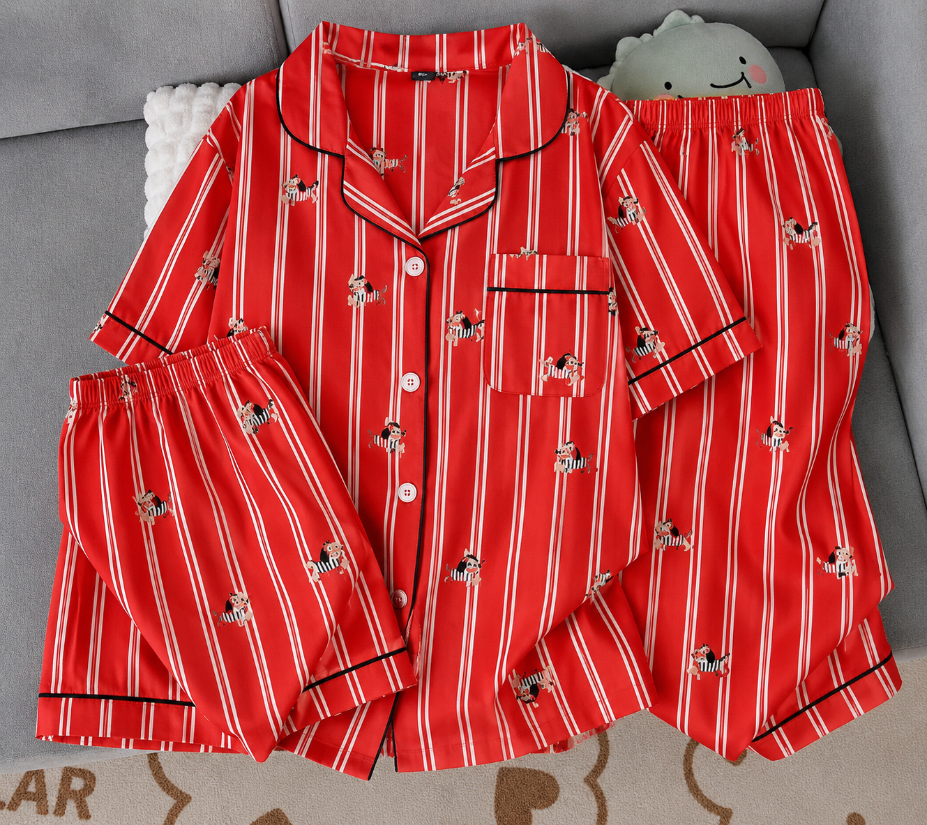 Red Nighsuit (3pc)