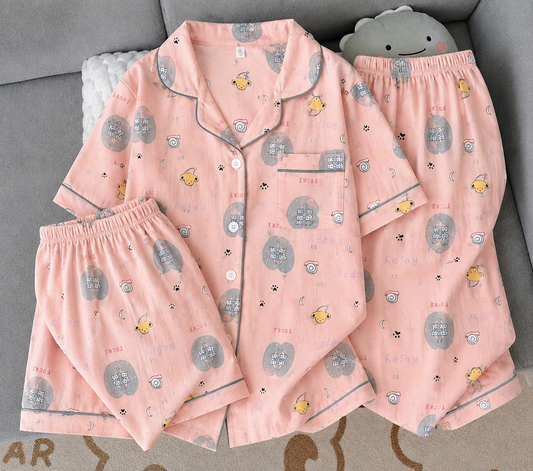 Peach Nightsuit (3pc)