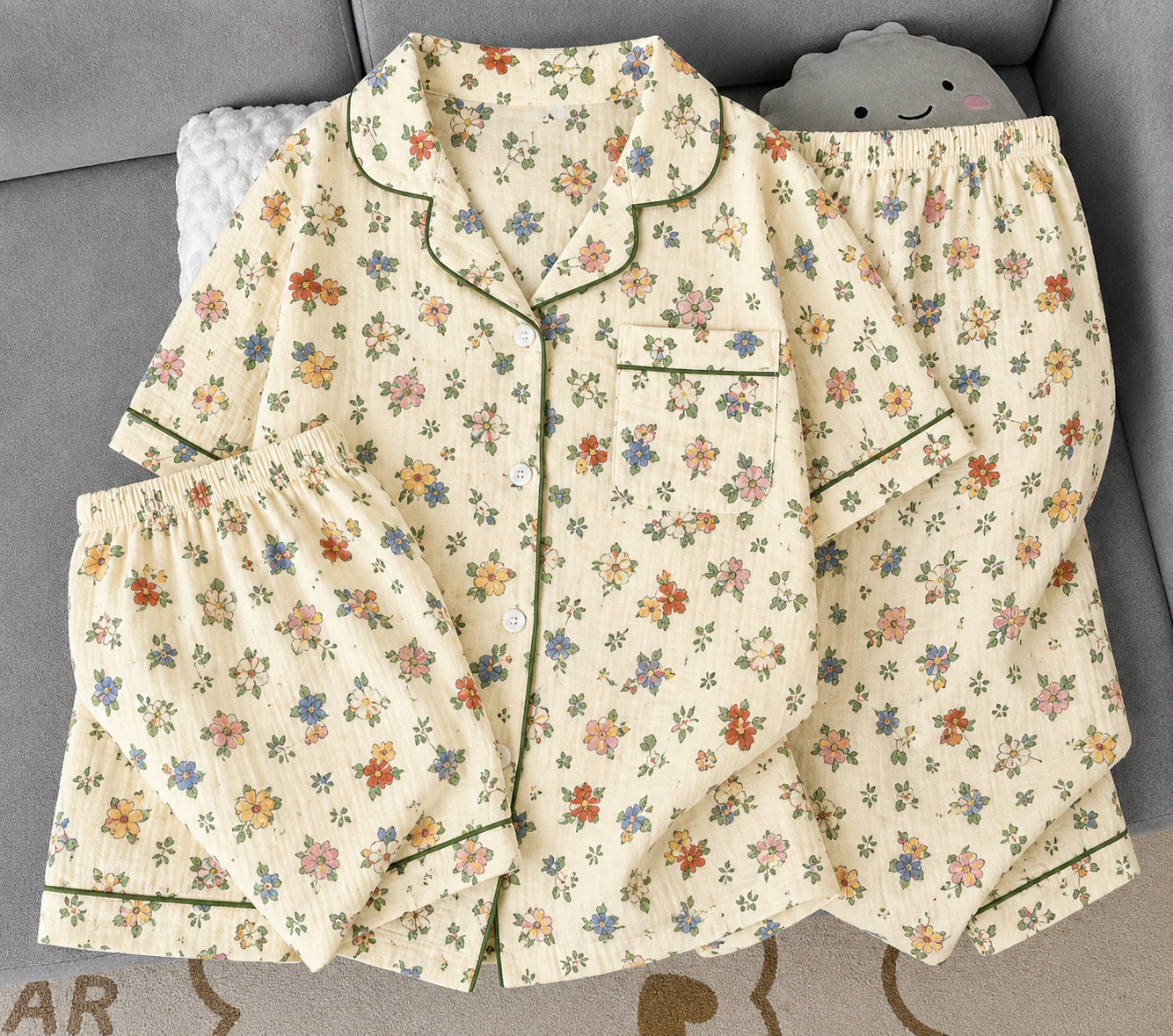 Floral Nightsuit(3piece)