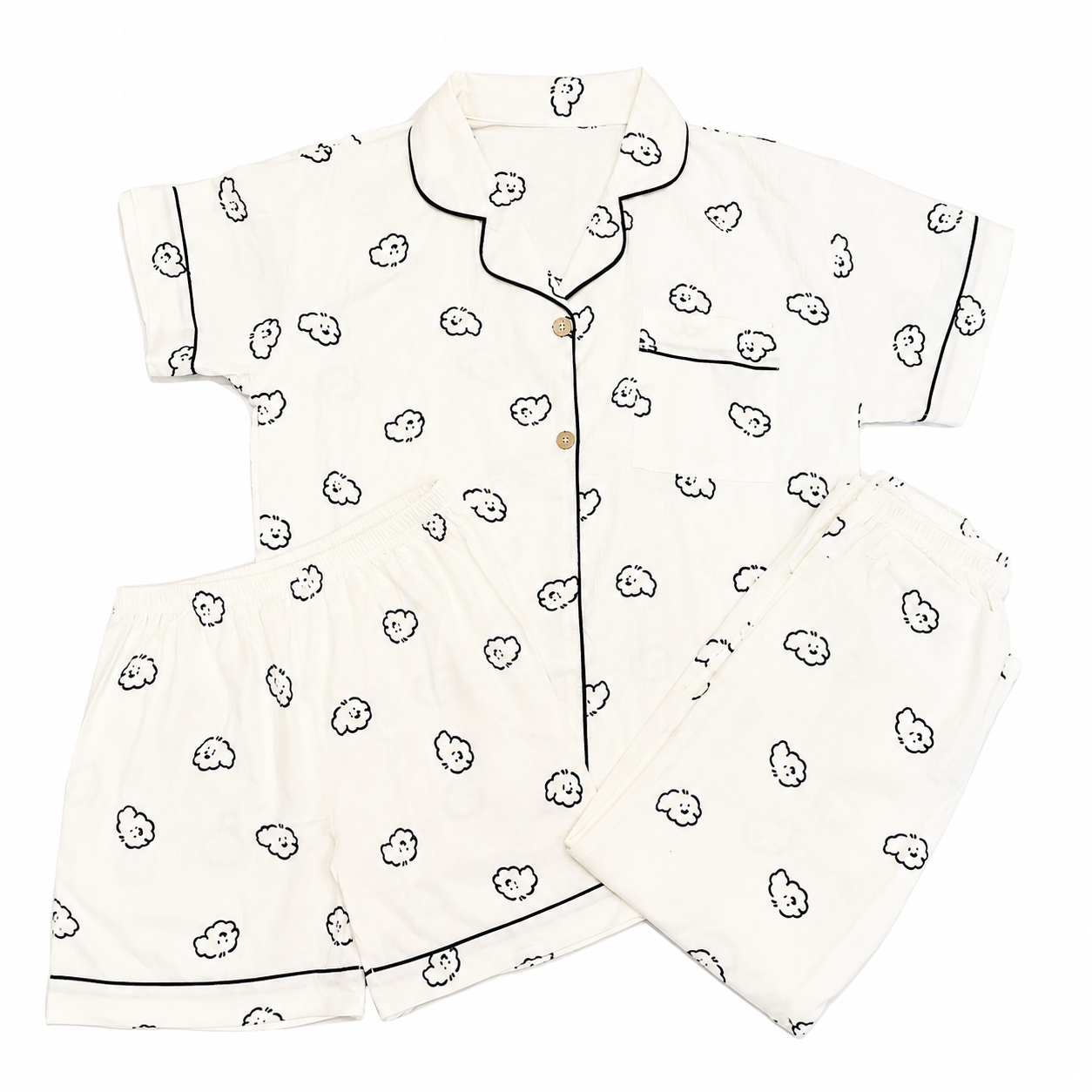 Cloud Print Nightsuit (3piece)