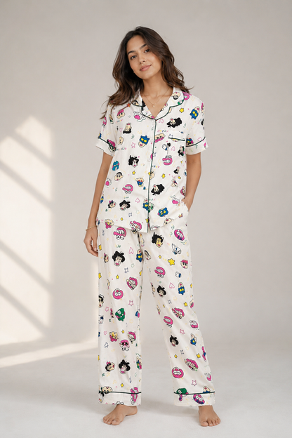 Shinchan print nightsuit