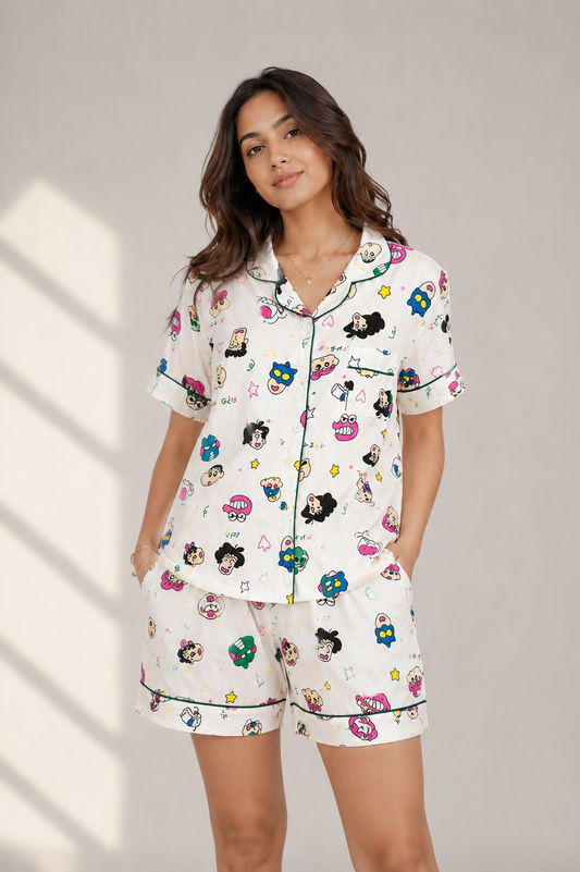 Shinchan print nightsuit