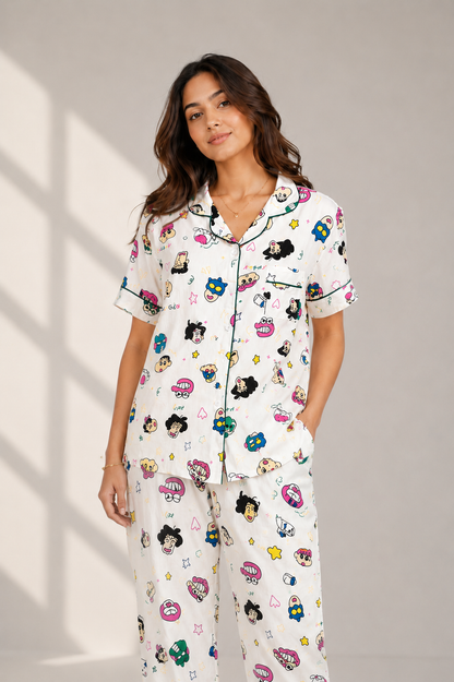 Shinchan print nightsuit
