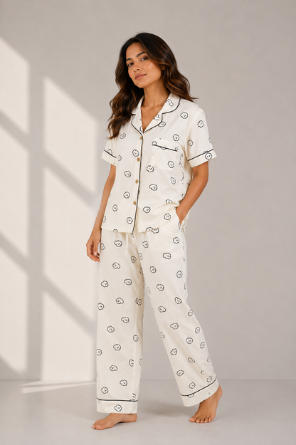 Cloud Print Nightsuit(3piece)