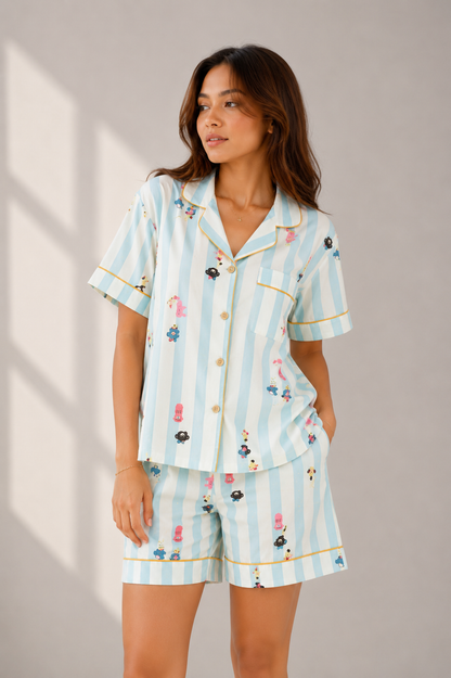 Blue Nightsuit(3piece )