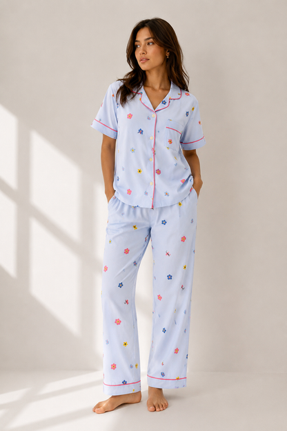Blue Nightsuit(3piece)