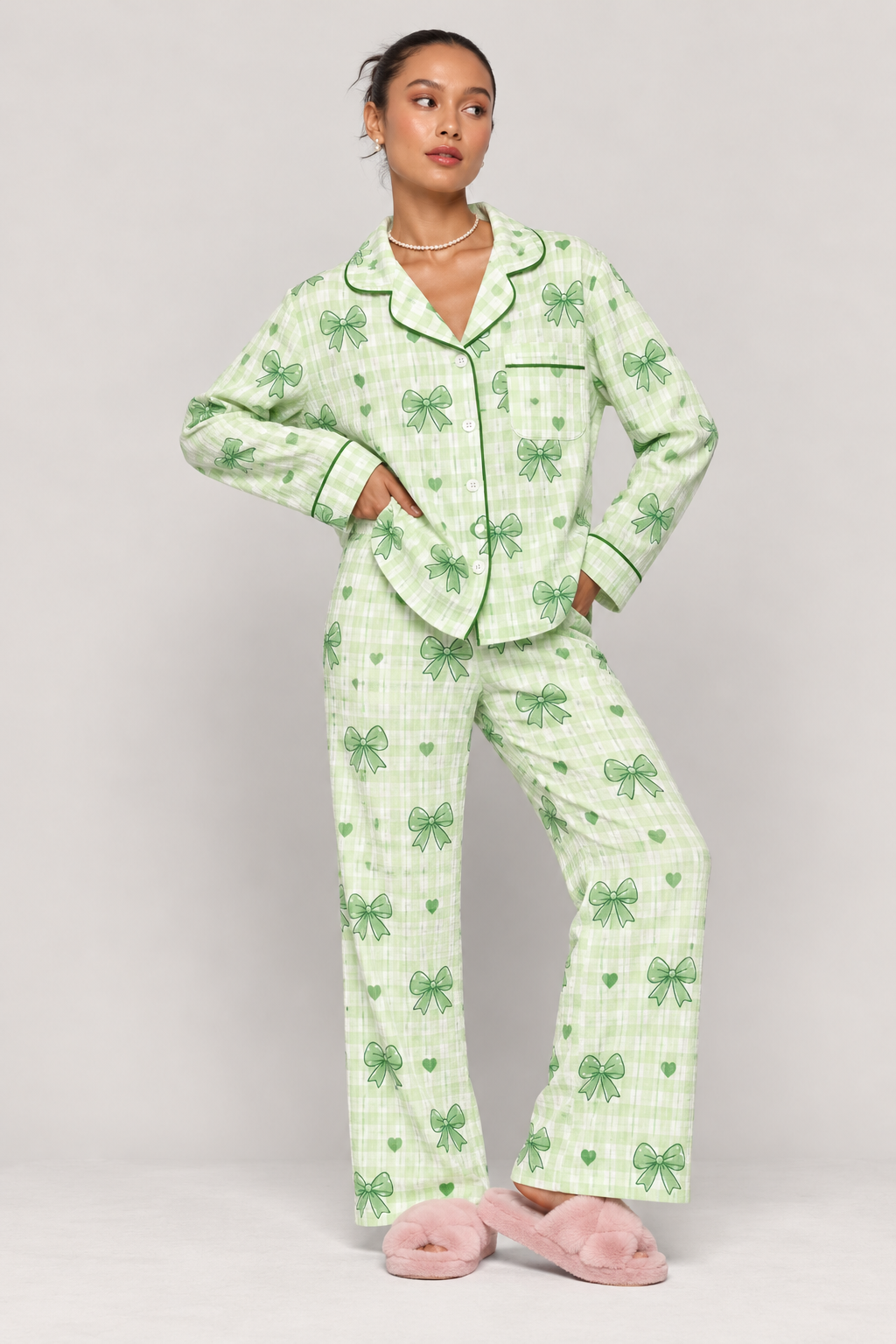 Green Bow Nightsuit