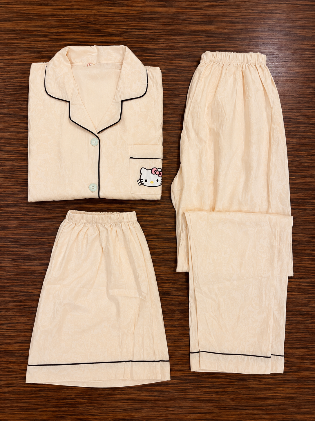 Baby Pink Nightsuit (3piece)