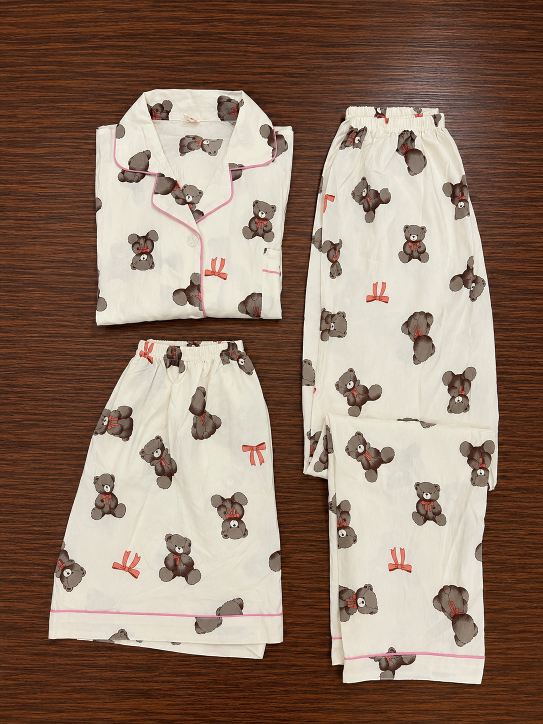 Teddy Bear Nightsuit (3piece)