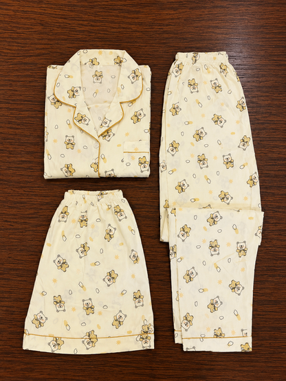 Teddy Nightsuit (3piece)