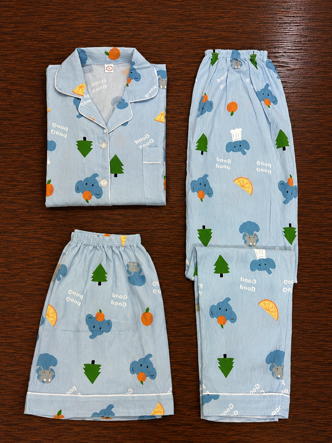 Blue Nightsuit (3piece)