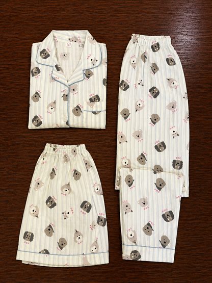 Blue Nightsuit (3piece)