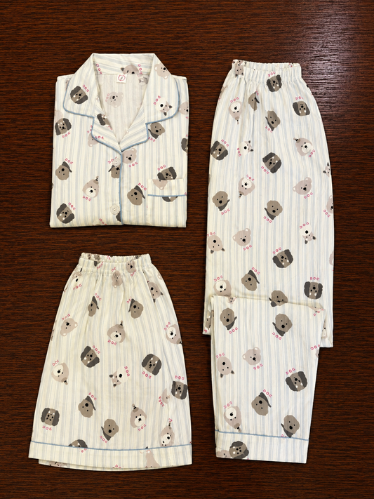Blue Nightsuit (3piece)