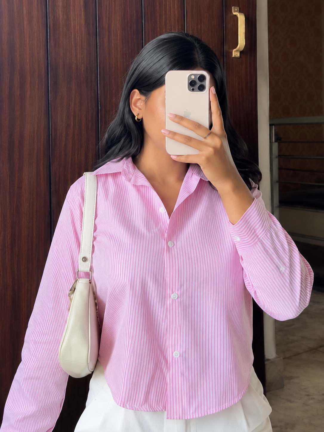 Pink Crop Shirt